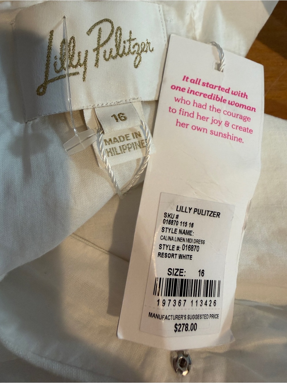 Lilly Putlizer CALINA Resort White Linen Maxi Dress Minimalist Coastal Sz 16 - Picture 8 of 10